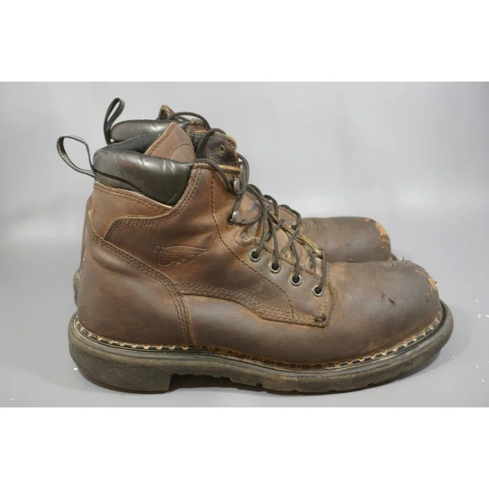 Red Wing 4406 DynaForce Steel Toe Waterproof Work Boots Men's Size 8.5 D Brown